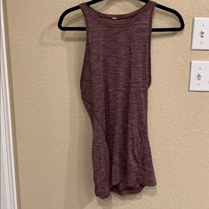 Lululemon Burgundy Twist Back Tank